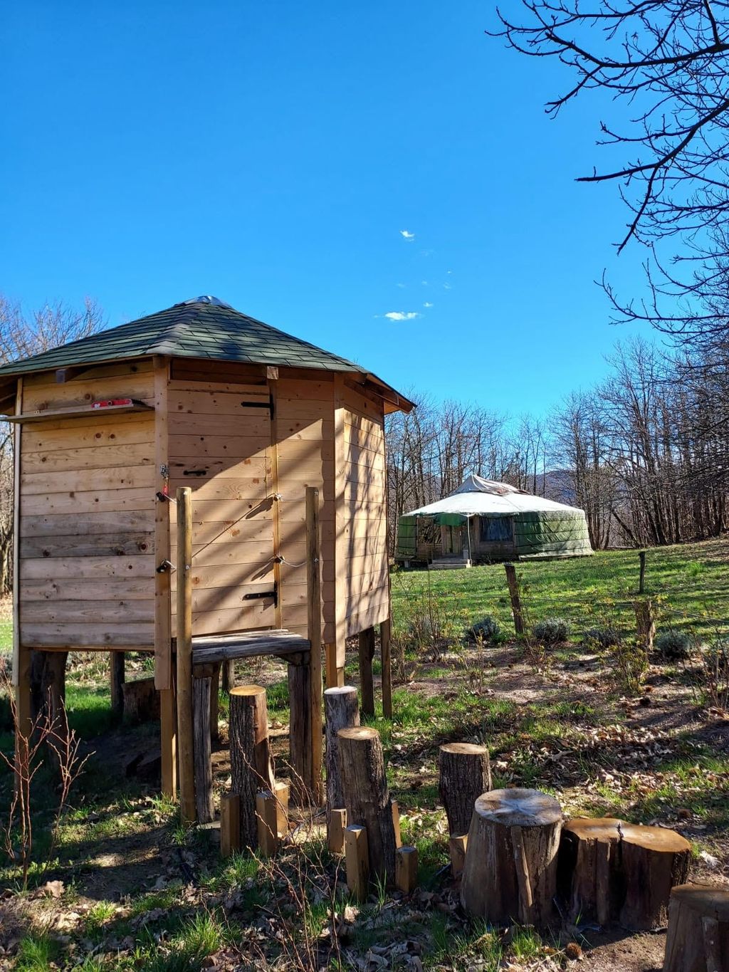 Espace infini : lit naturel pour dormir dans la verdure