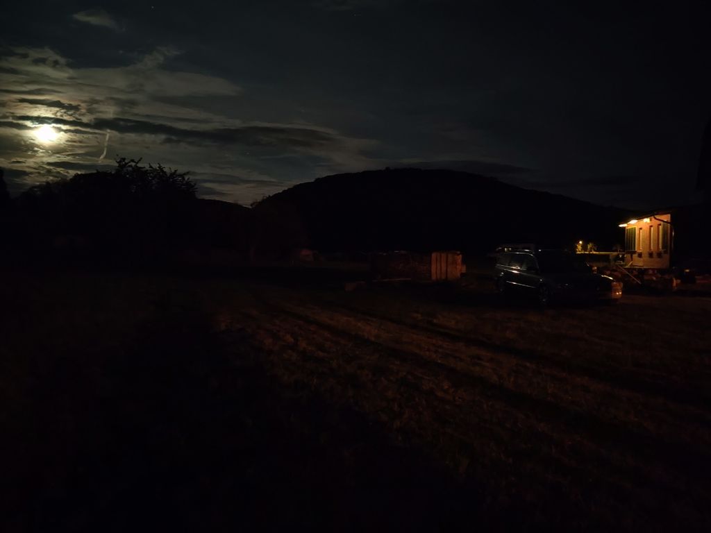 Camping at the watermill by the stream