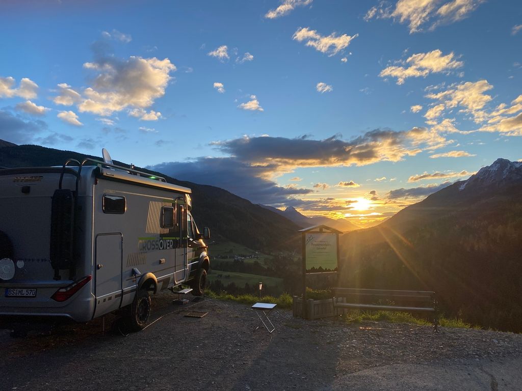 Panoramastellplatz in Obergail auf knapp 1200m 