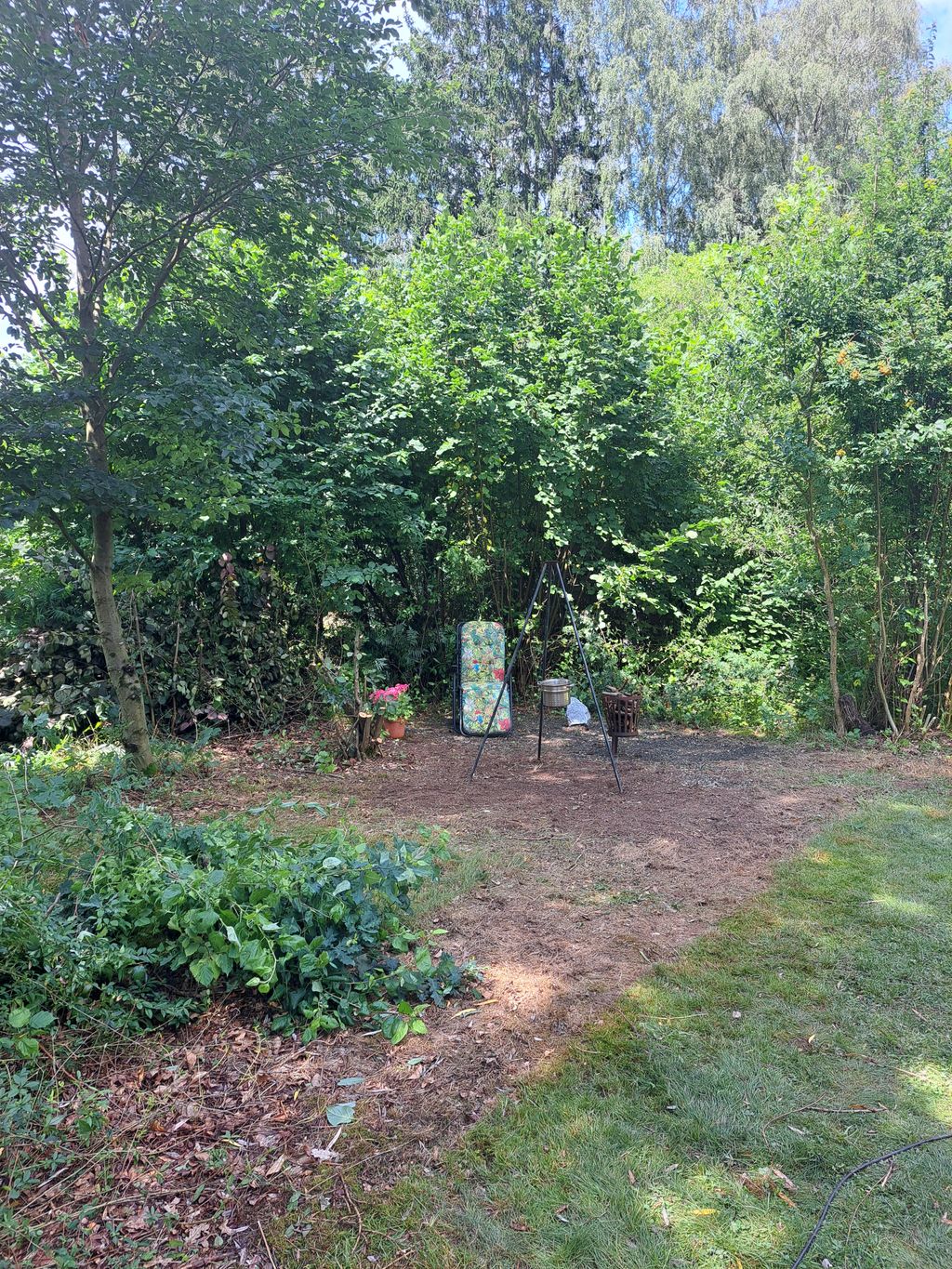 Idyllic garden campsite in the Upper Palatinate