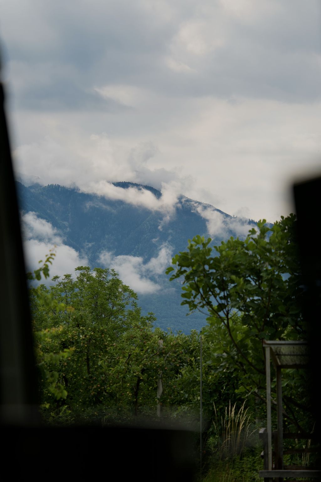 Camper pitch in Merano by the stream