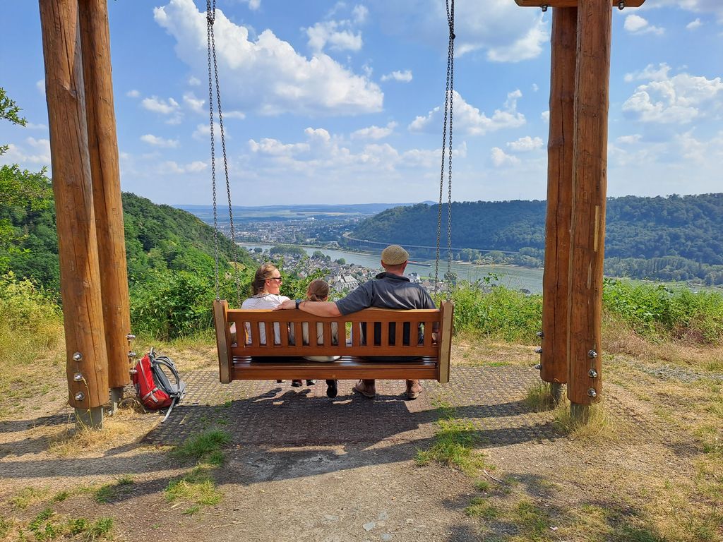 Emplacement dans le parc à gibier sur le sentier de randonnée Rheinsteig