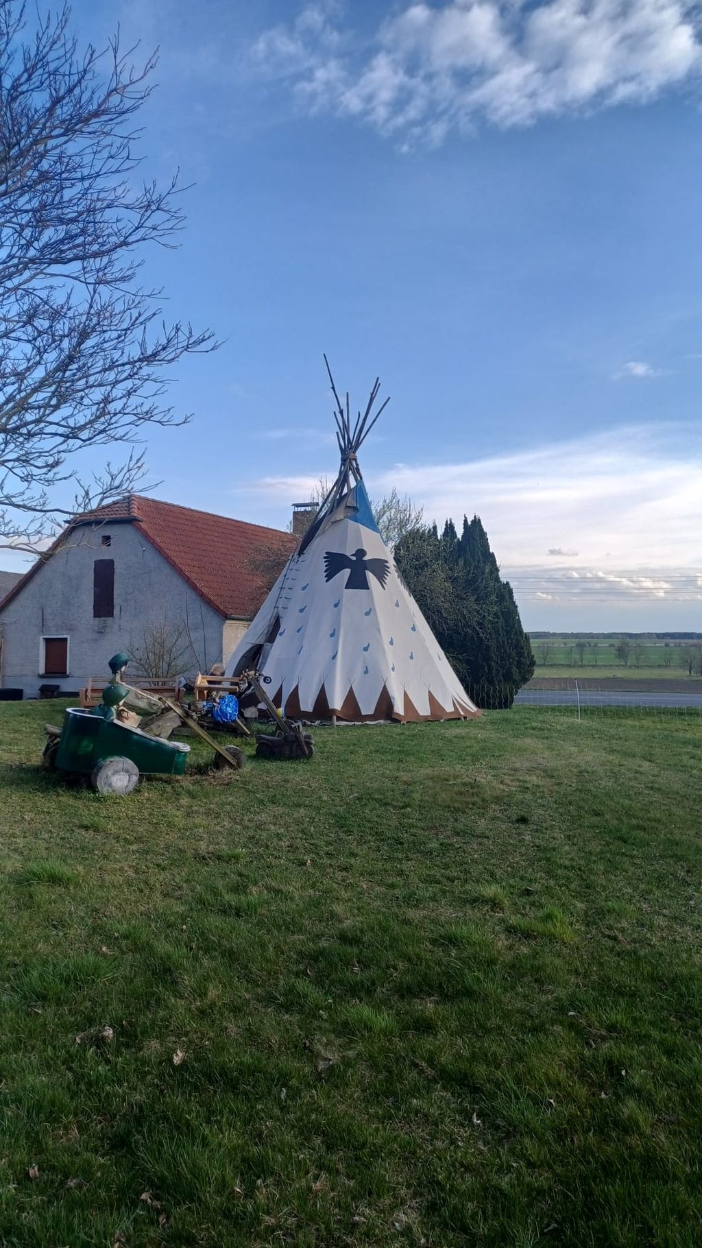 Idyllic place at the Bock windmill in Beelitz