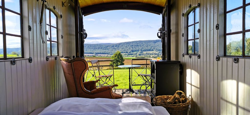 Ithblick-waggon en el Osterwald, Weserbergland