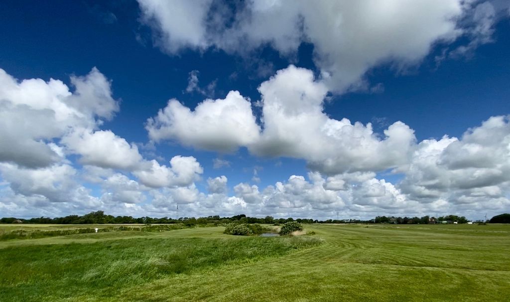 Panorama de las marismas frente a Sankt Peter-Ording