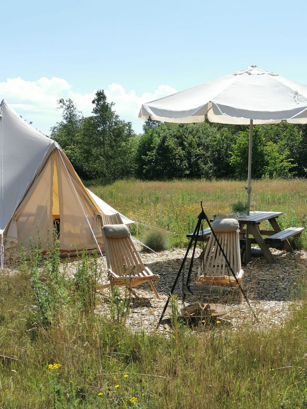 Glampingzelt mit Sauna am Meer