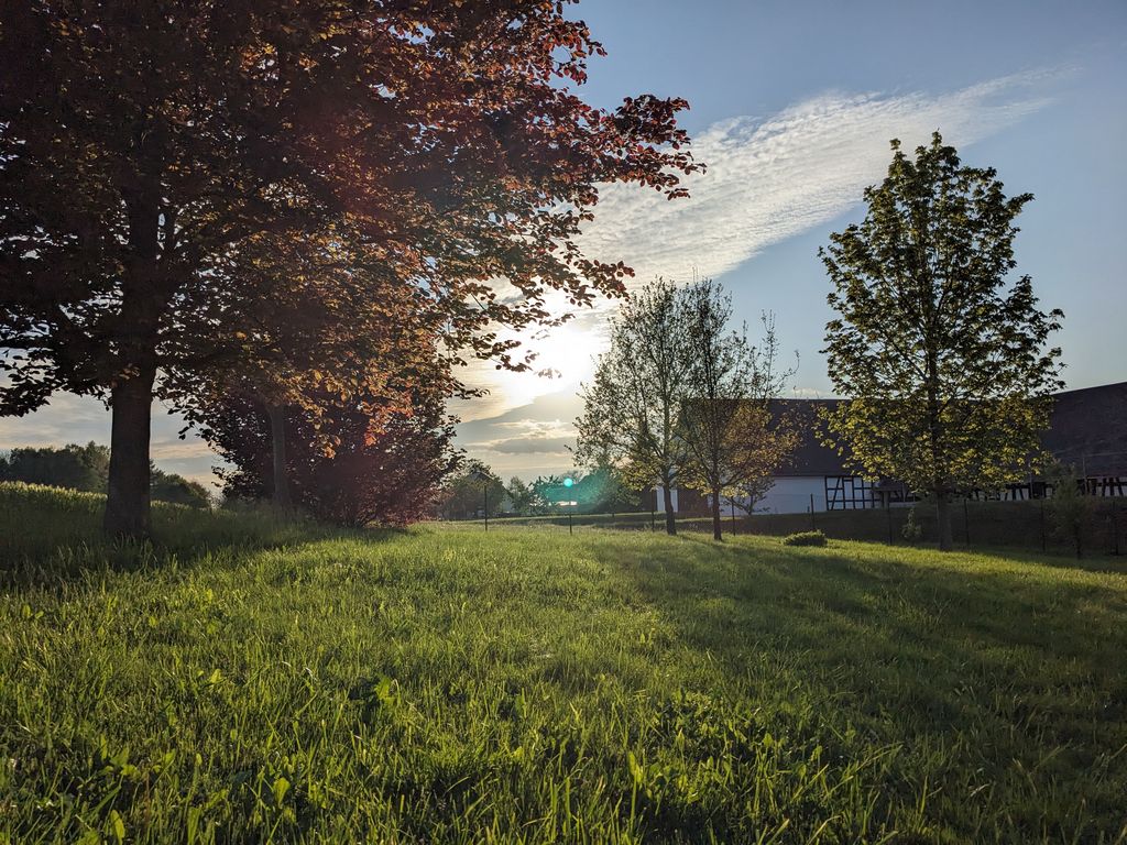 Camping auf dem historischen Bauernhof