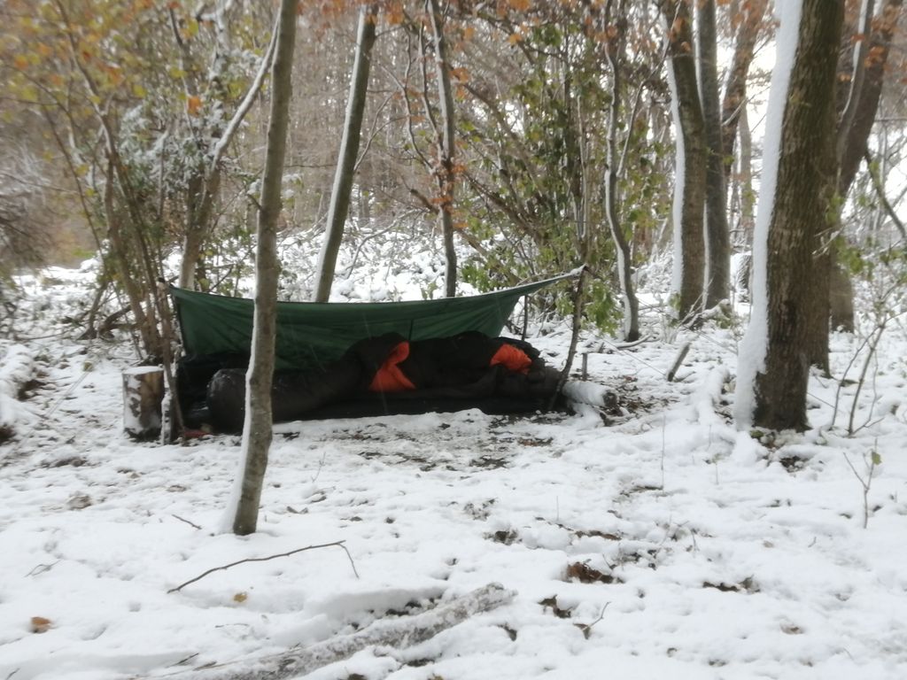 "Wildcampen" im Wald für Bushcraft-Abenteurer