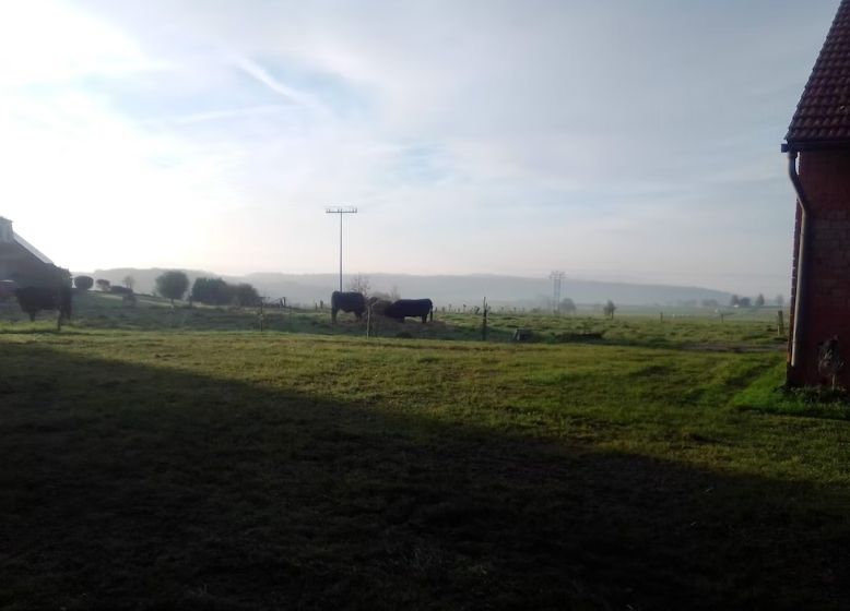 Panorama della Rhön in una vecchia fattoria a tre lati