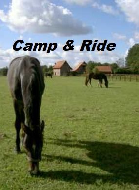 Camping and riding on idyllic horse farm