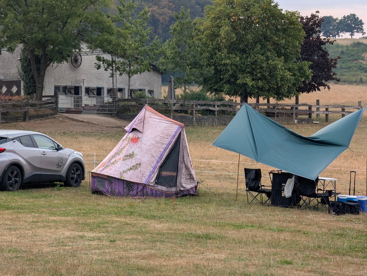 Unser Zelt Setup