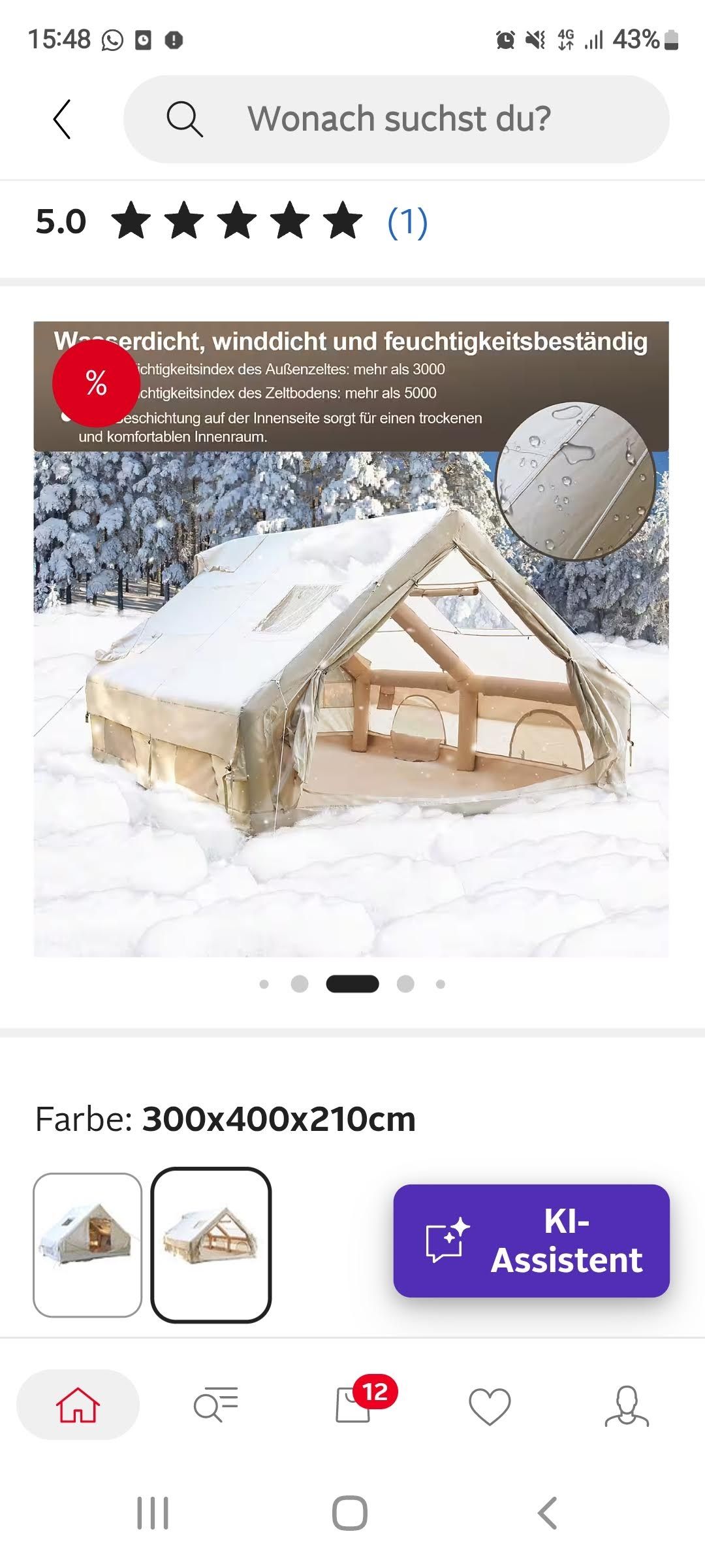 Camperin mit Zelt
