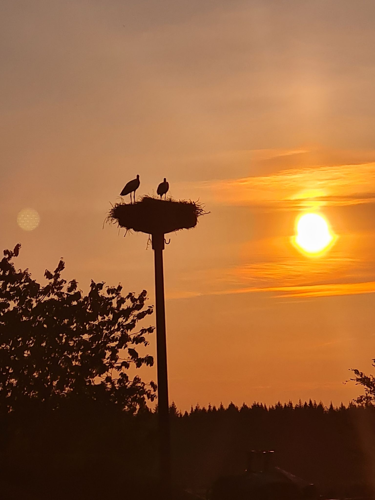 Sonnenuntergang am Stellplatz