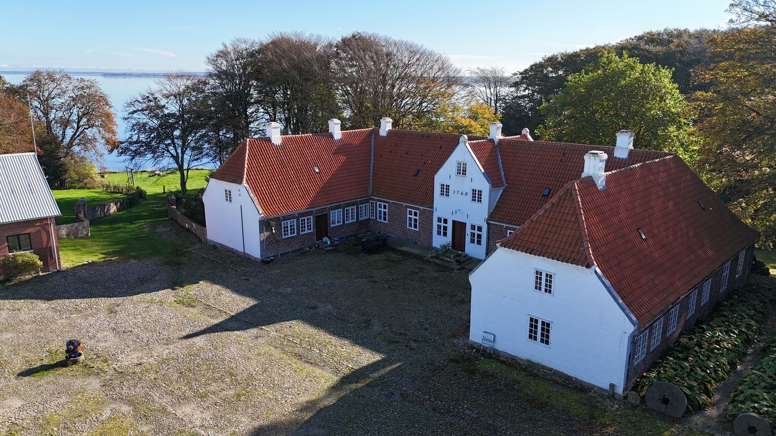 Aerial view of the main house