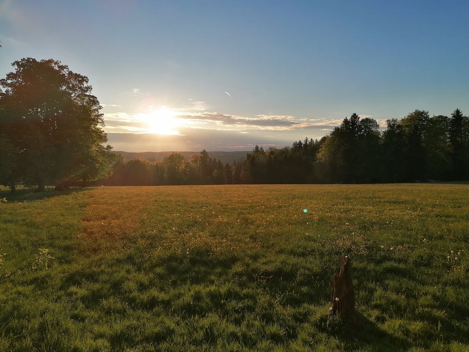 Sonnenuntergang vom Campinplatz