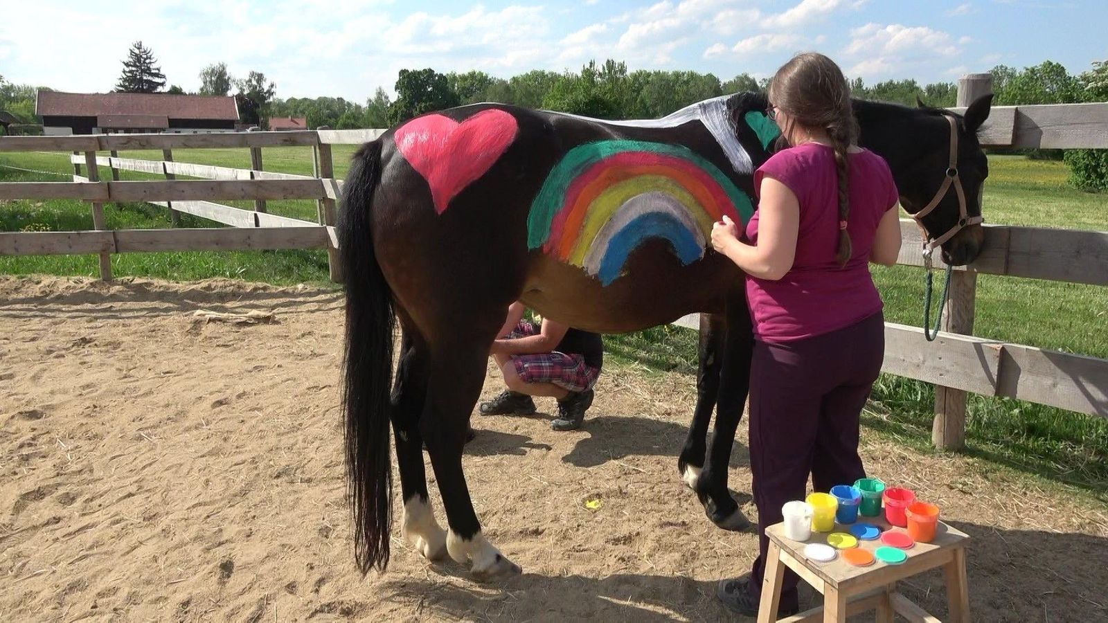 Camp auf pferdegestützten Therapie-und Coachinghof