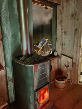 Sauna avec système de sonorisation