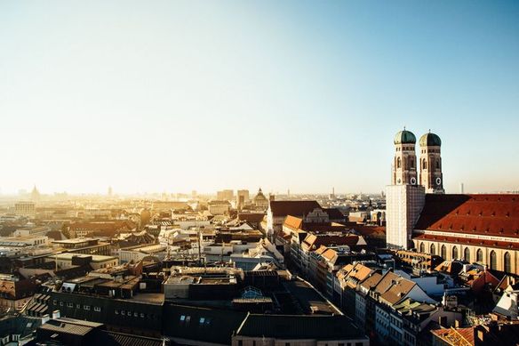 Blick auf die Hausdächer von München