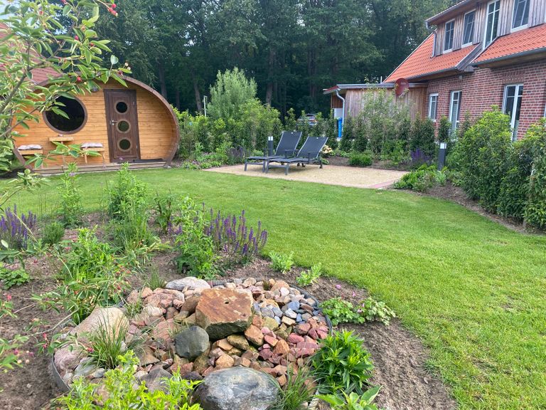 Jardin avec sauna