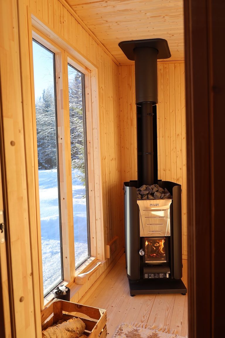 neue freistehende Sauna
