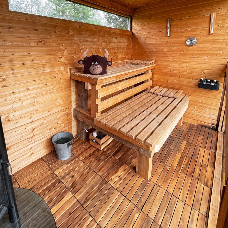 Sauna panoramique en plein air