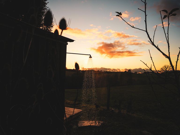 Sauna panoramique en plein air