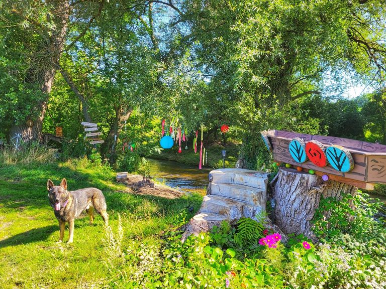 Alleine direkt am Bach