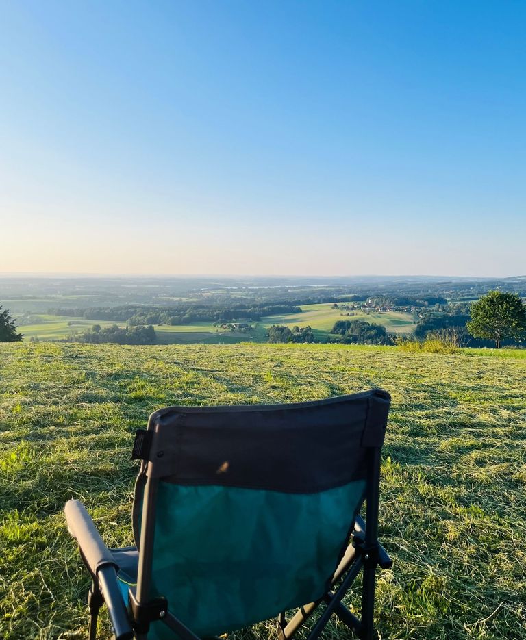 Weitblick vom Campingplatz bei Rosenheim. 